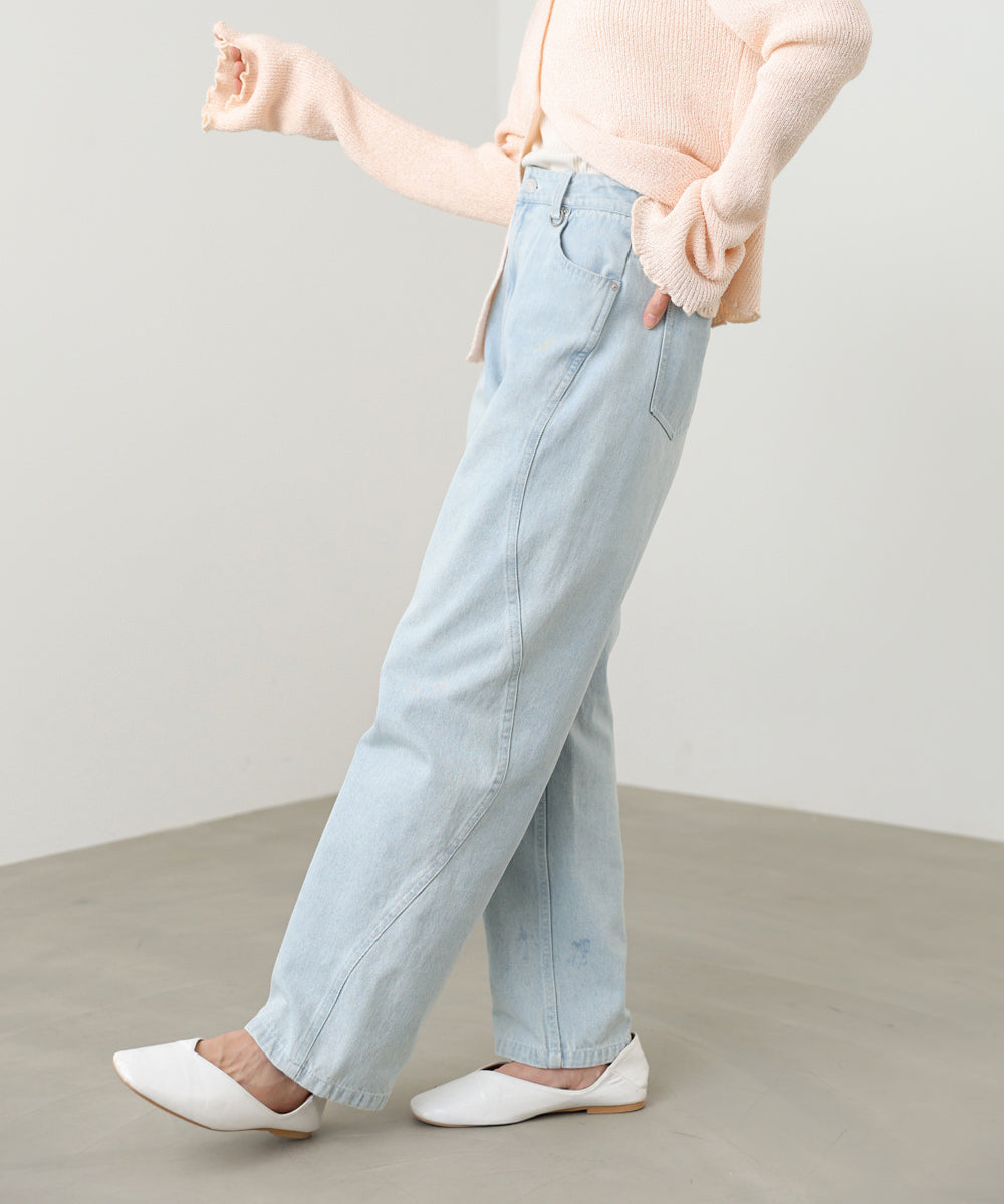ウェーブラインデニムパンツ