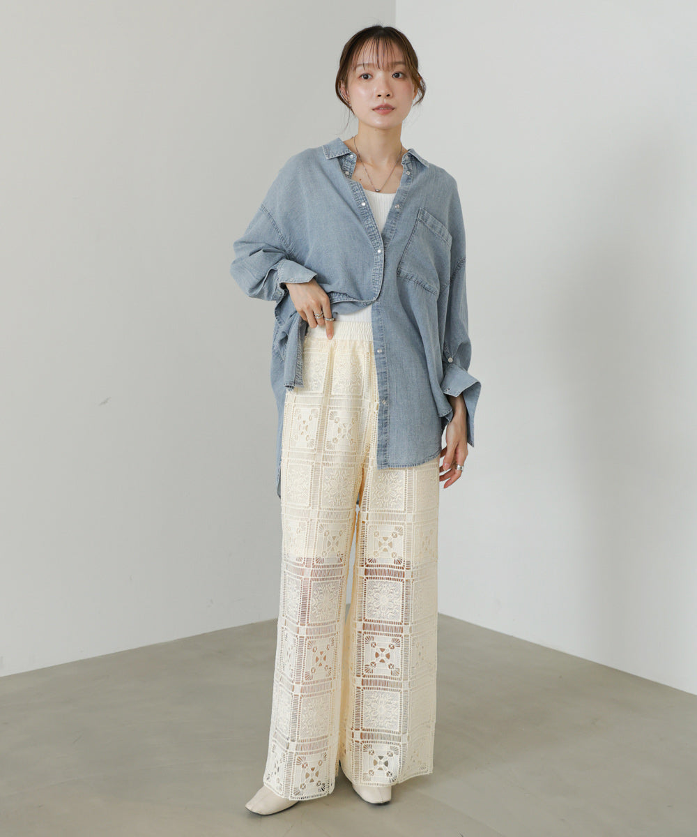 パネルレースパンツ