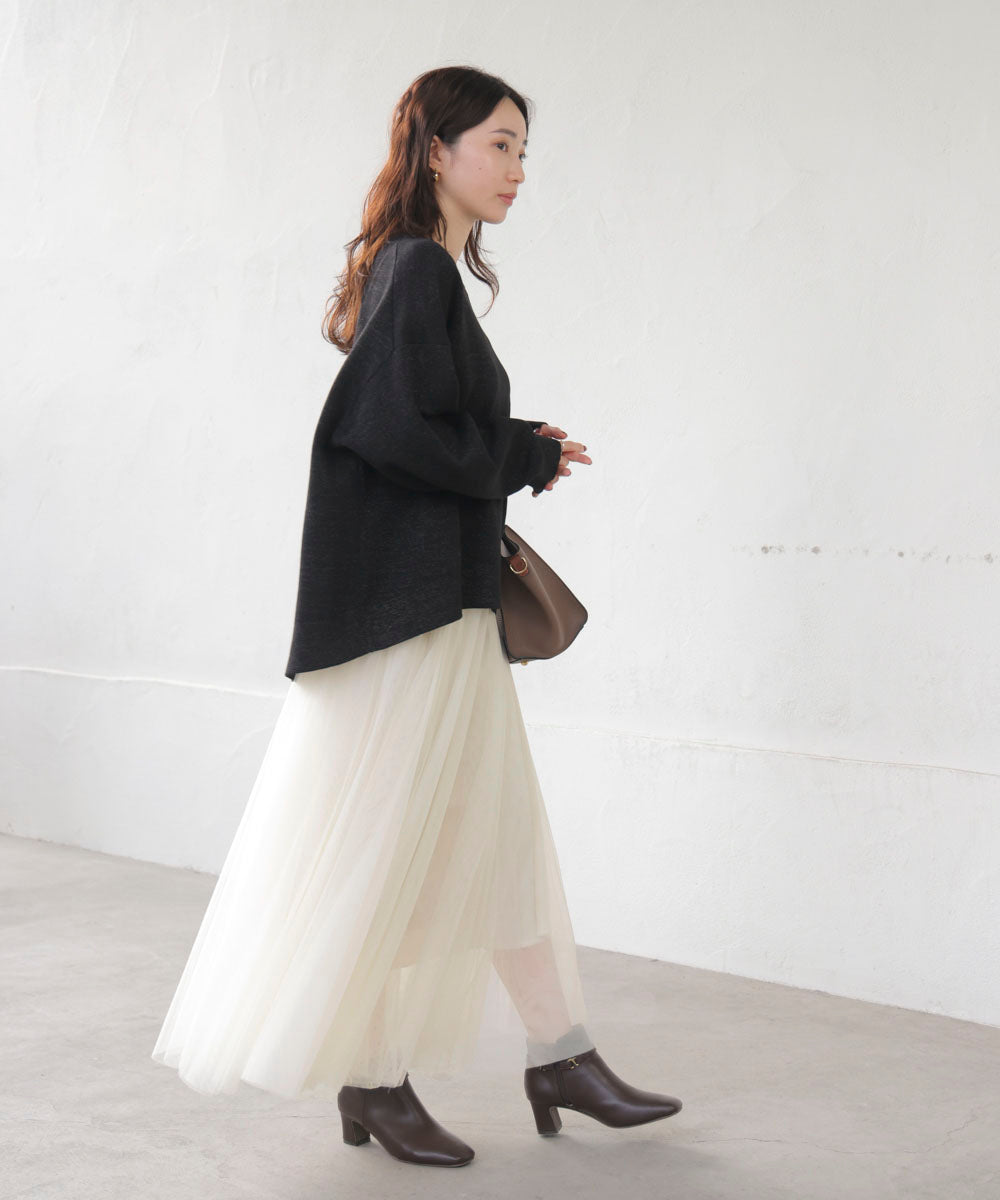 チュールフレアスカート