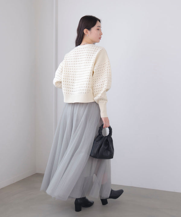 チュールフレアスカート