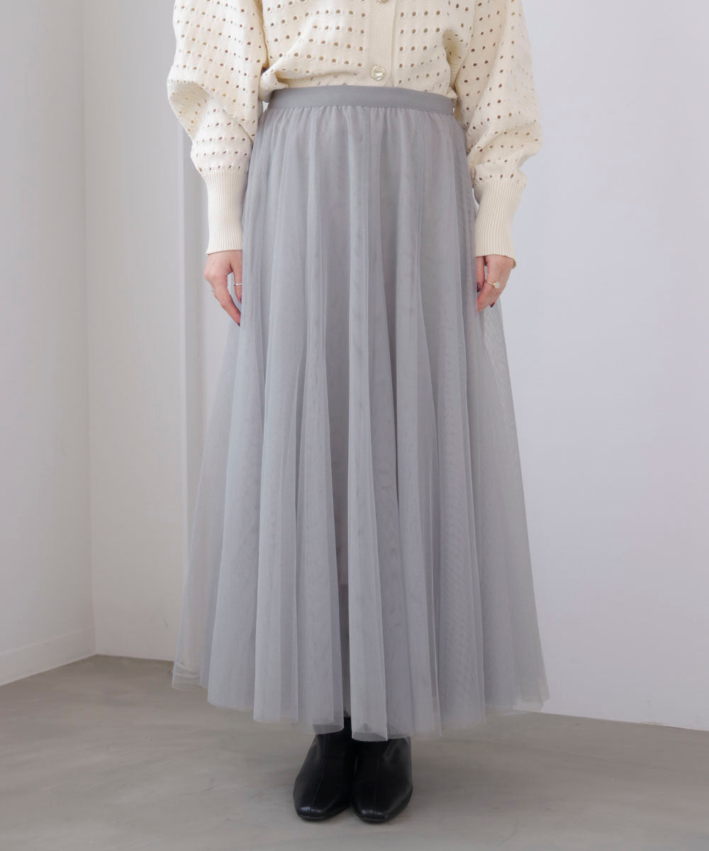 チュールフレアスカート