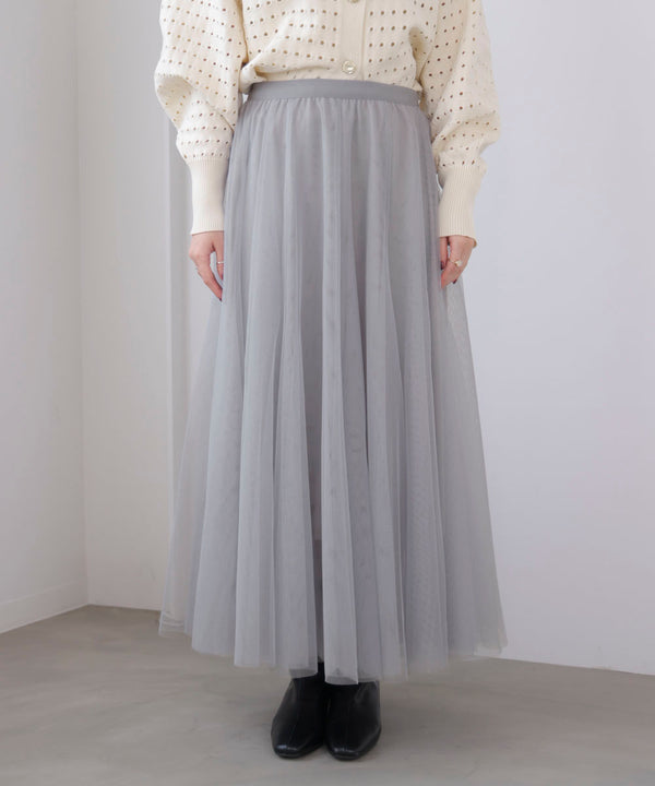 チュールフレアスカート