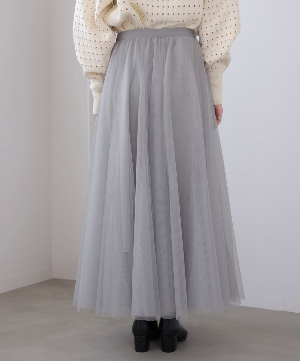 チュールフレアスカート