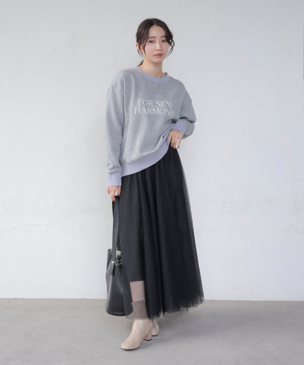 チュールフレアスカート