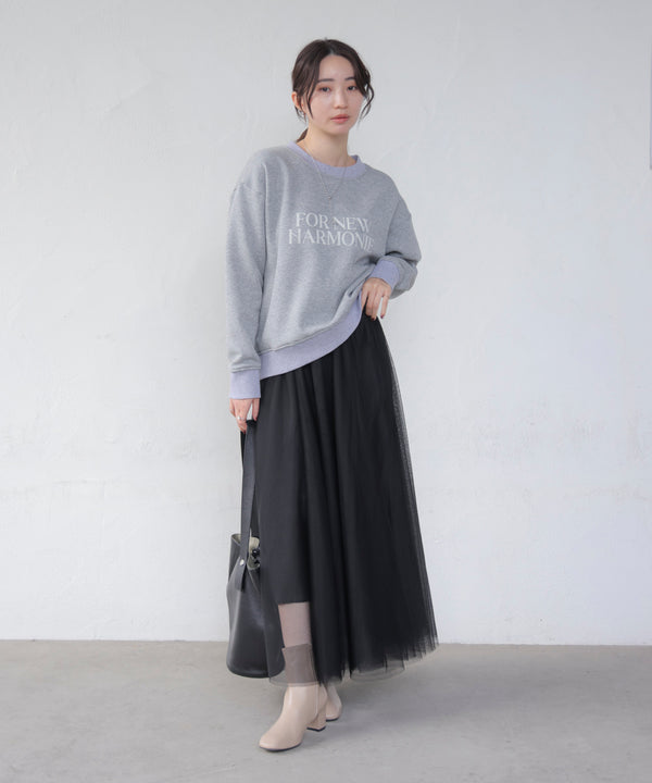 チュールフレアスカート
