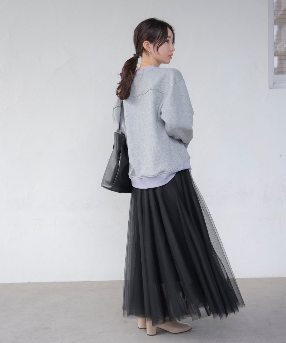 チュールフレアスカート