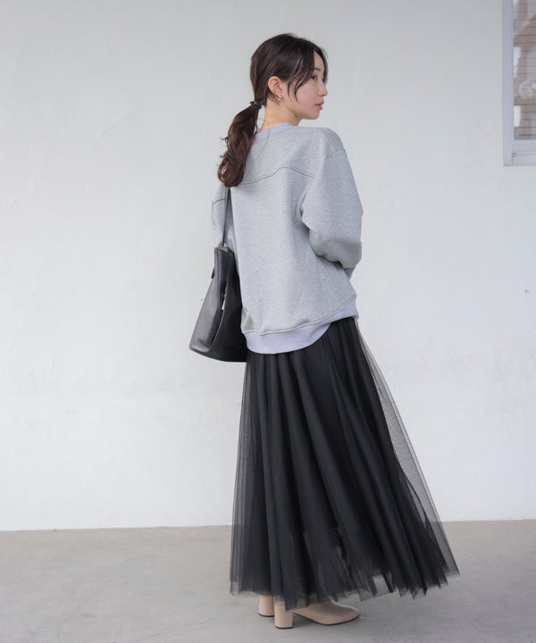 チュールフレアスカート