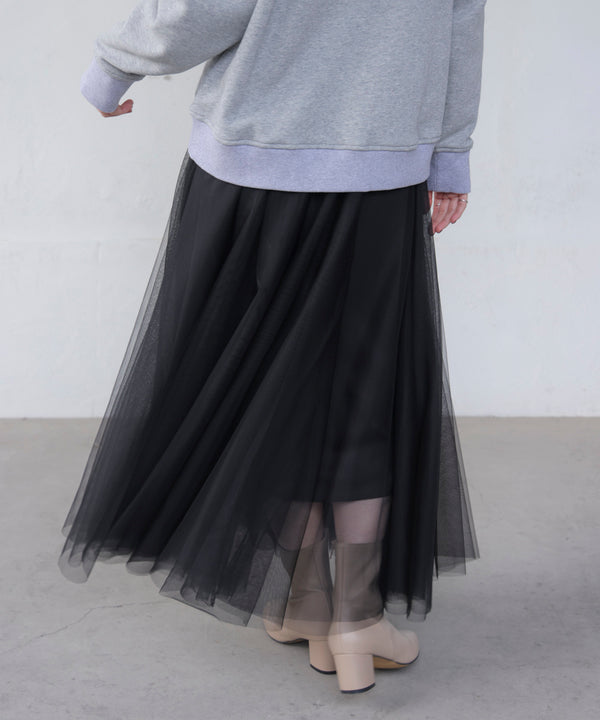 チュールフレアスカート