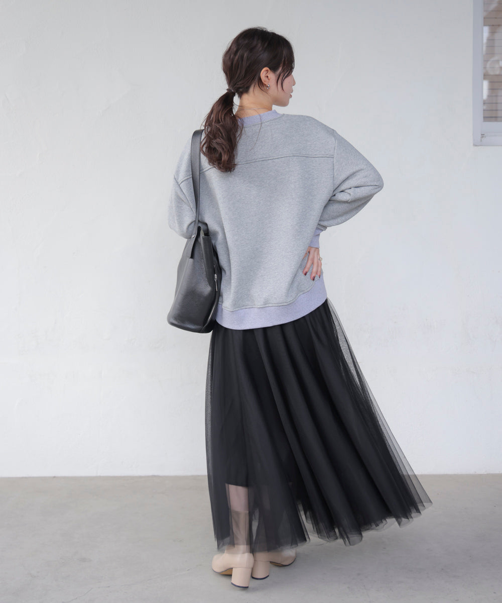 チュールフレアスカート