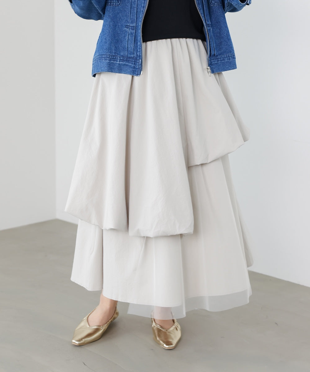 アシメレイヤードスカート