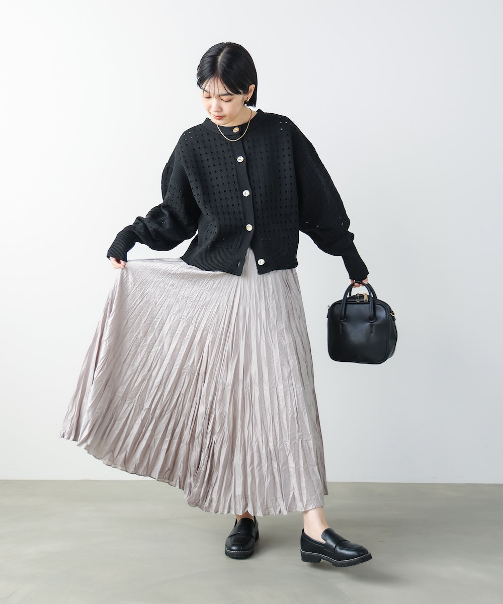 ワッシャーマットサテンスカート［2/20発送予定］