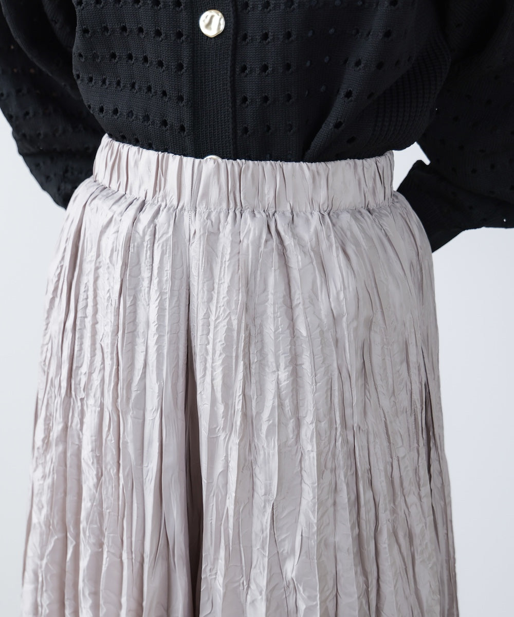 ワッシャーマットサテンスカート［2/20発送予定］