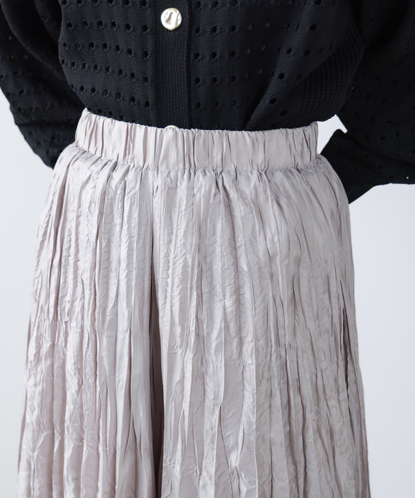 ワッシャーマットサテンスカート［2/20発送予定］