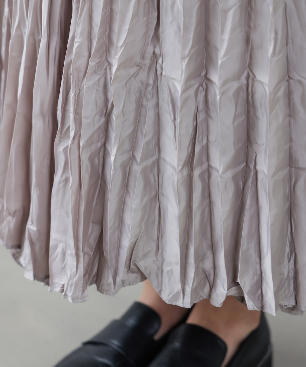 ワッシャーマットサテンスカート［2/20発送予定］