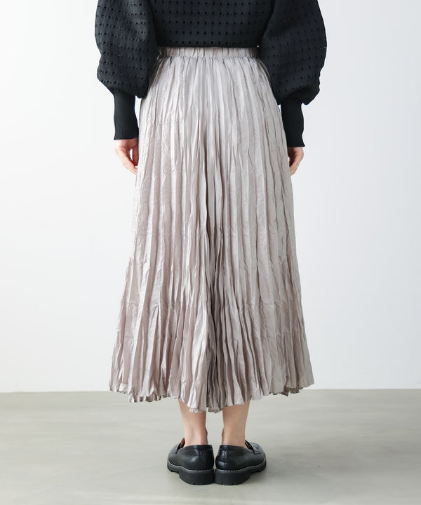 ワッシャーマットサテンスカート［2/20発送予定］