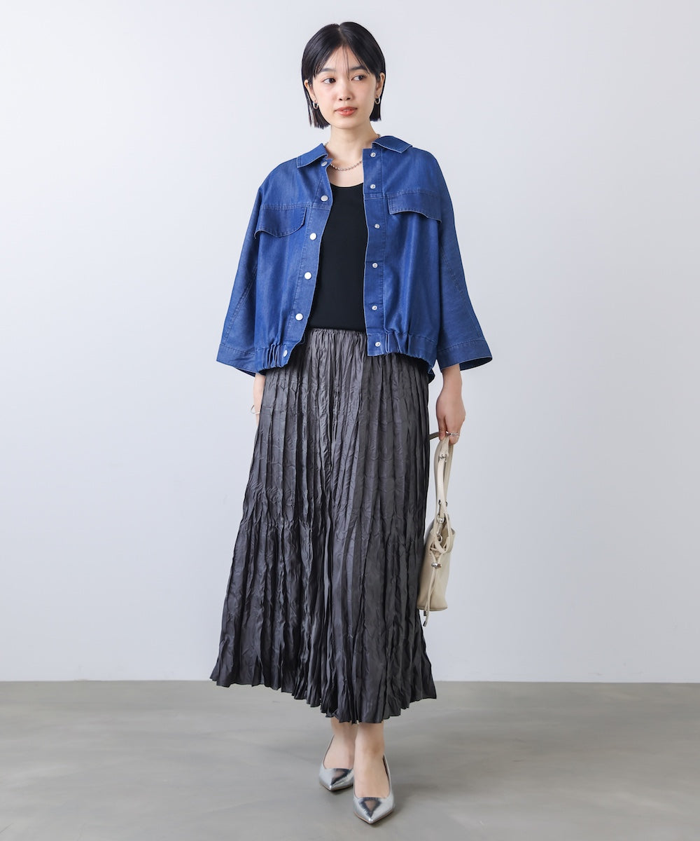 ワッシャーマットサテンスカート［2/20発送予定］