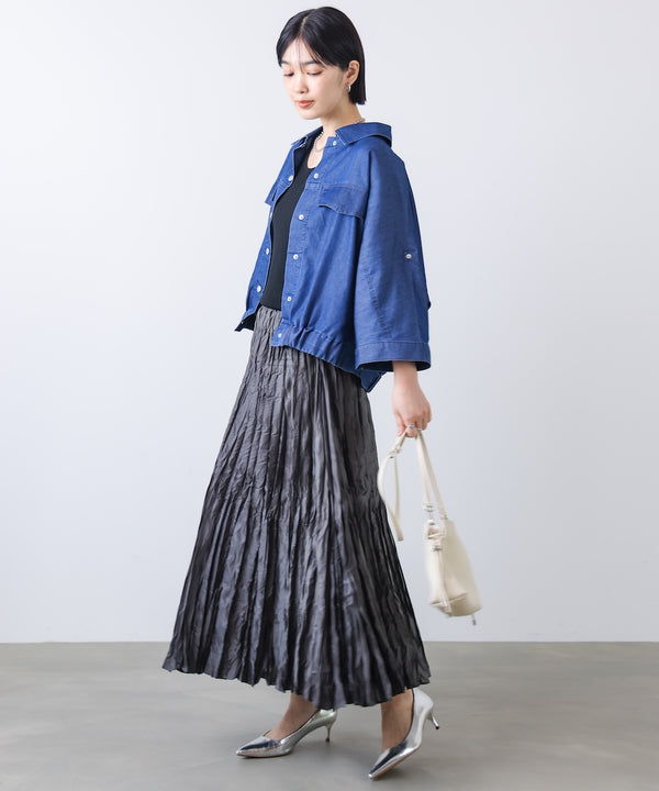 ワッシャーマットサテンスカート［2/20発送予定］