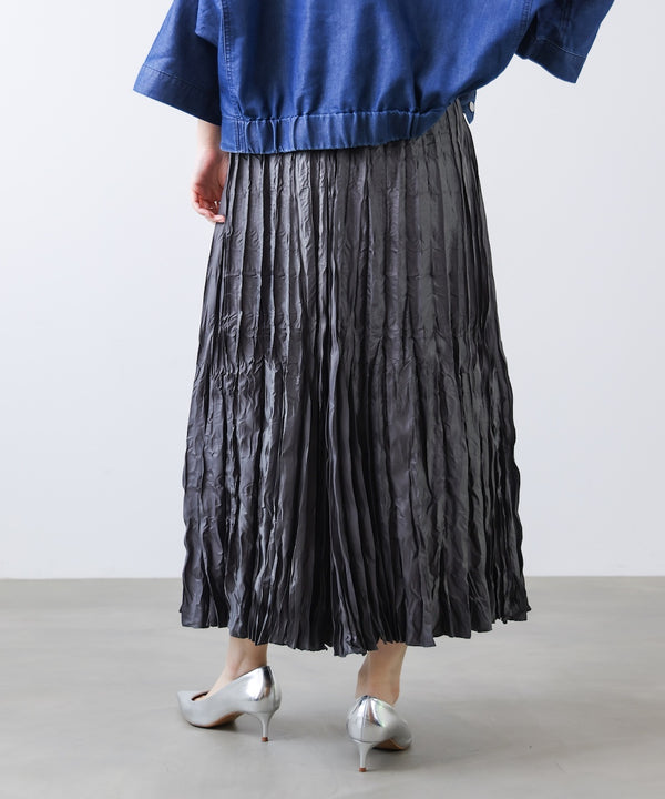 ワッシャーマットサテンスカート［2/20発送予定］