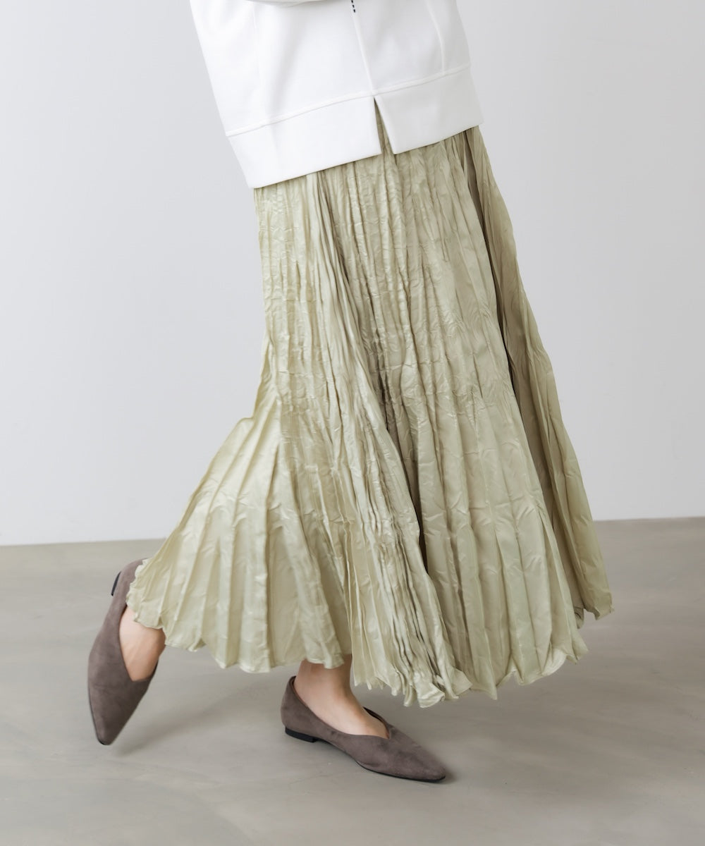 ワッシャーマットサテンスカート［2/20発送予定］