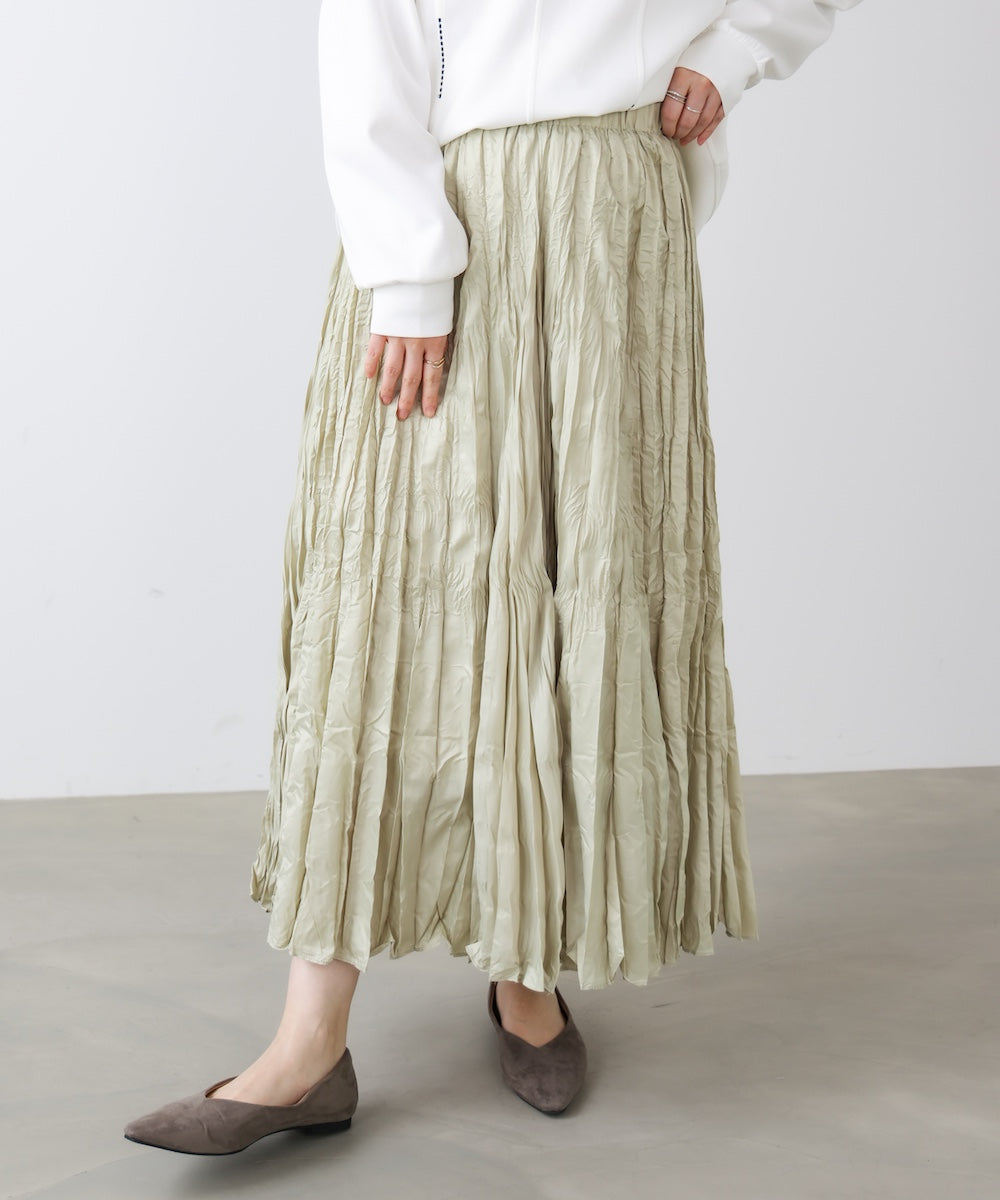 ワッシャーマットサテンスカート［2/20発送予定］