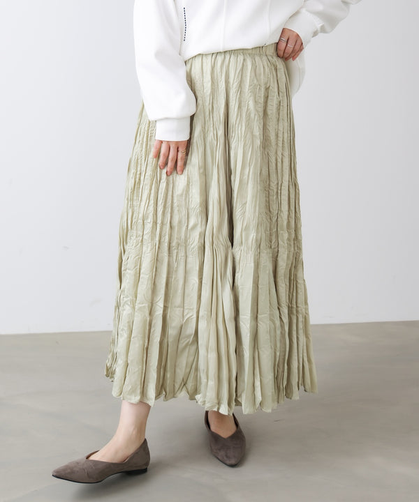 ワッシャーマットサテンスカート［2/20発送予定］