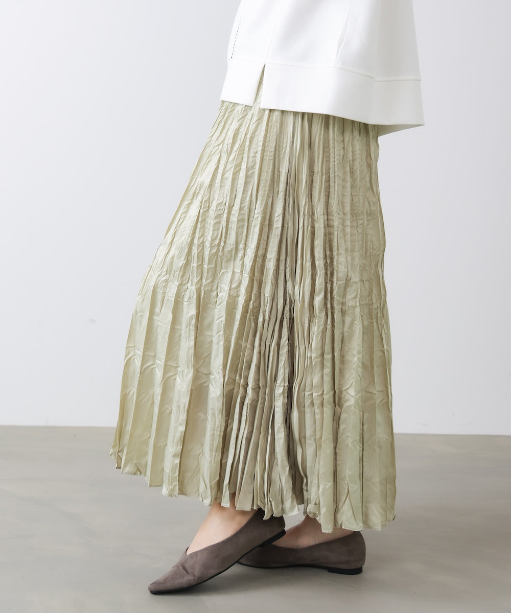 ワッシャーマットサテンスカート［2/20発送予定］