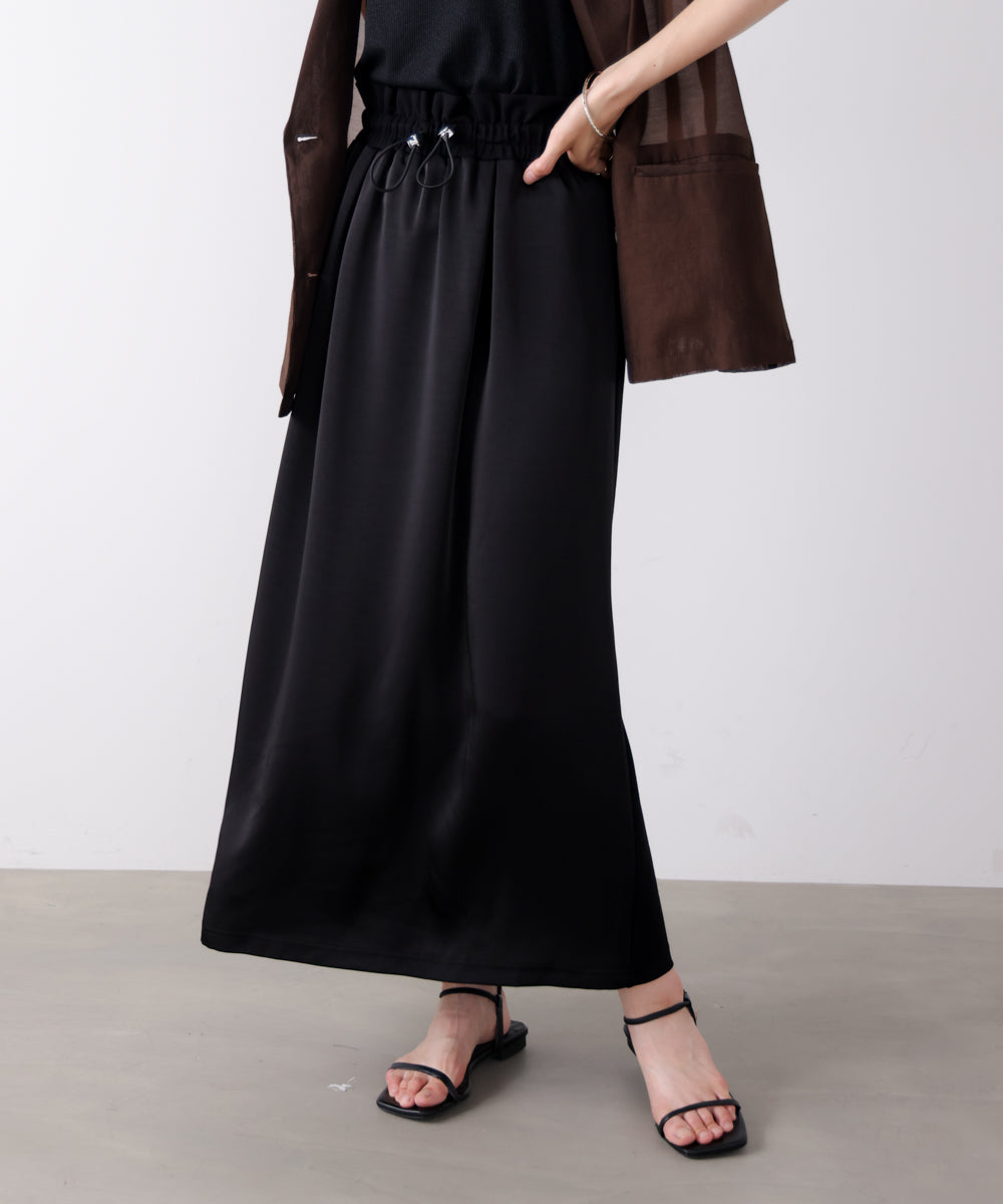 サテンドッキングタイトスカート［6/25発送予定］
