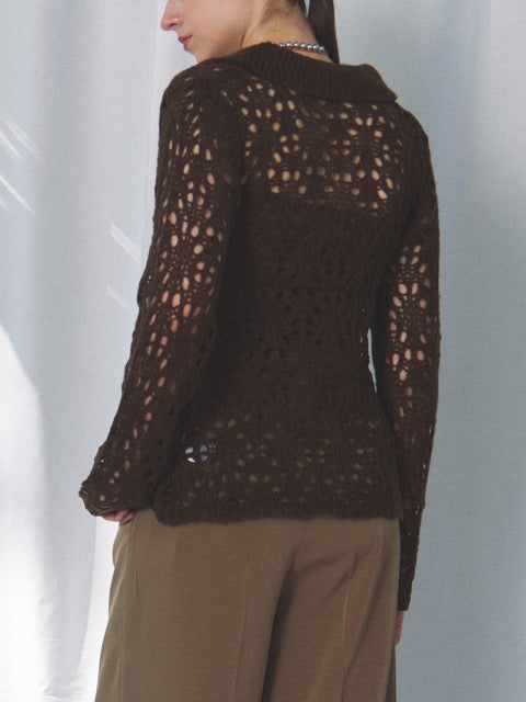 MOHAIR POLO KNIT CD(ﾓﾍｱﾎﾟﾛﾆｯﾄｶｰﾃﾞ)