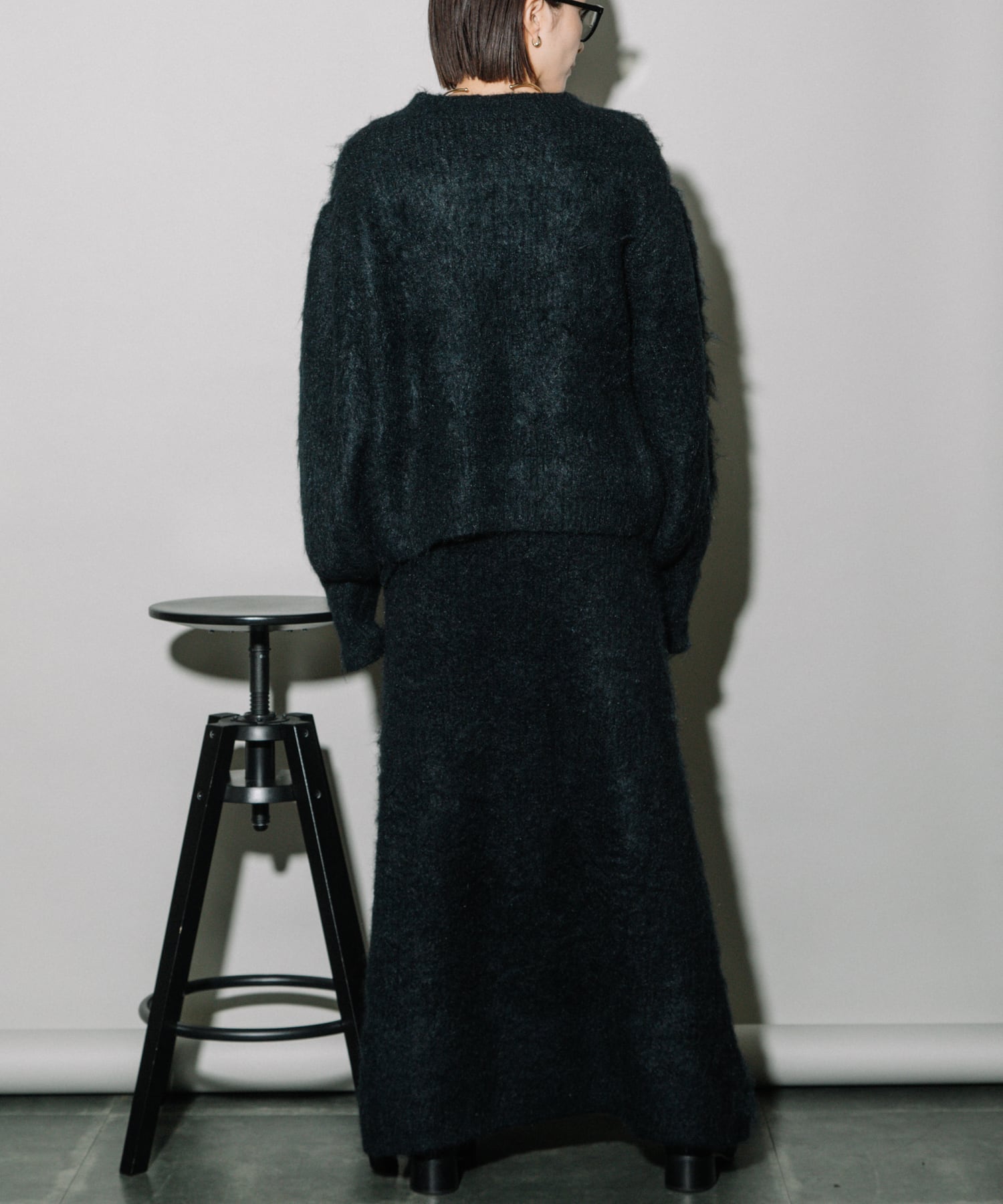 KEGAKI HALF CARDIGAN KNIT SKT