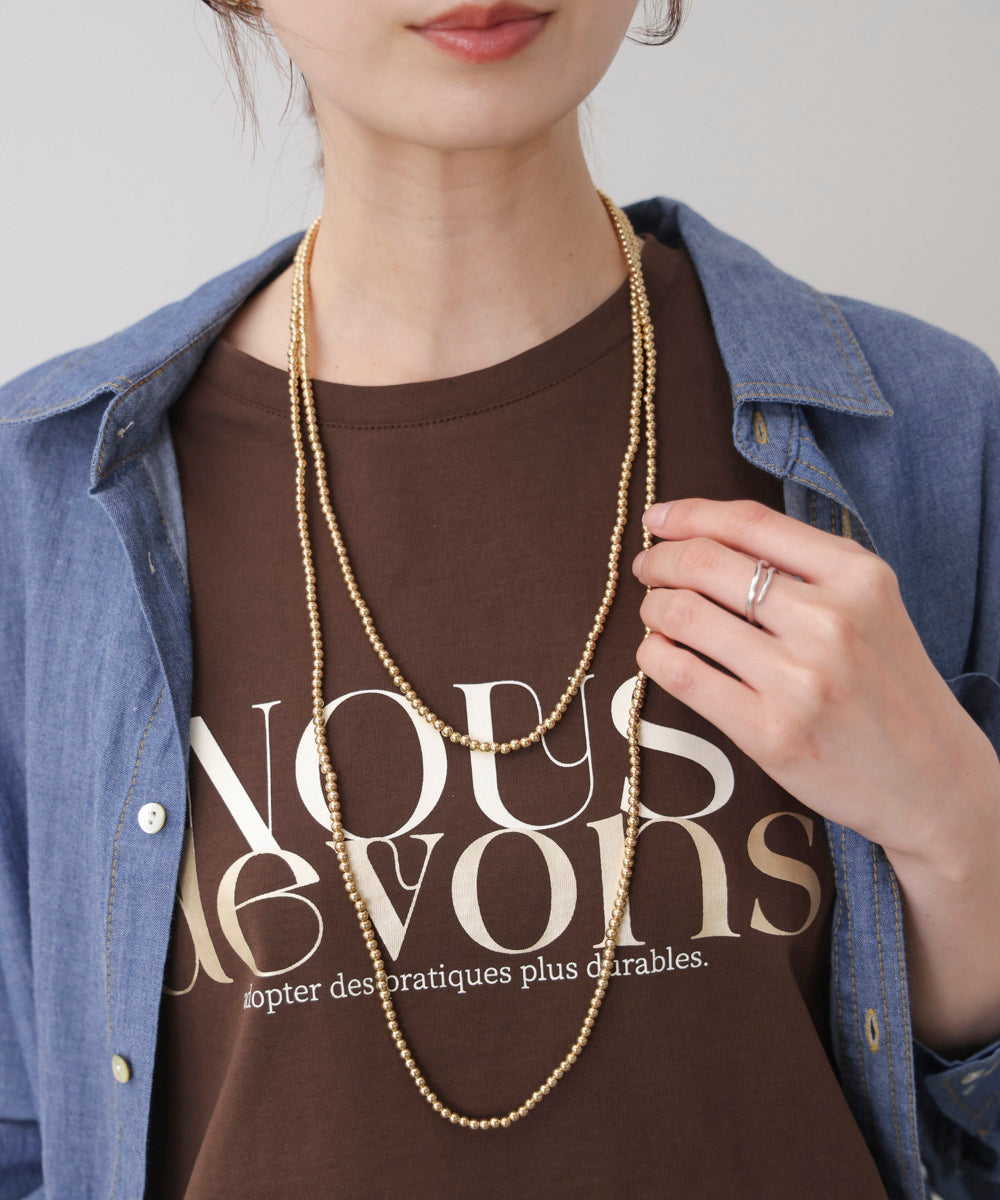 ｍａｎｙｗａｙボールチェーンネックレス［4/30発送予定］