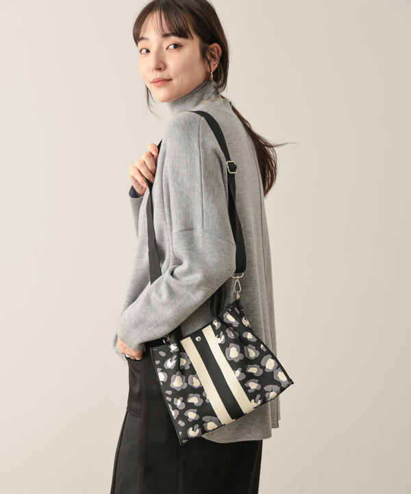 ヒョウ柄ニットトートバッグmini［10/30発送予定］