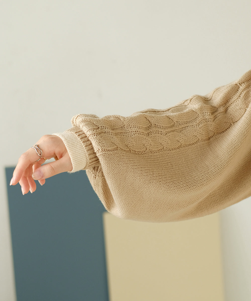 ケーブルカーデ＋ジャンパーワンピースセット