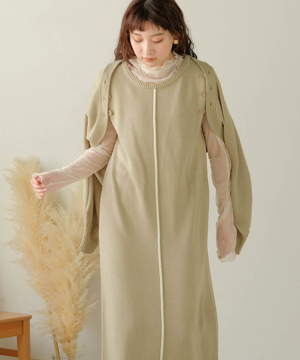 Bab ボレロ＋センターラインワンピースセット