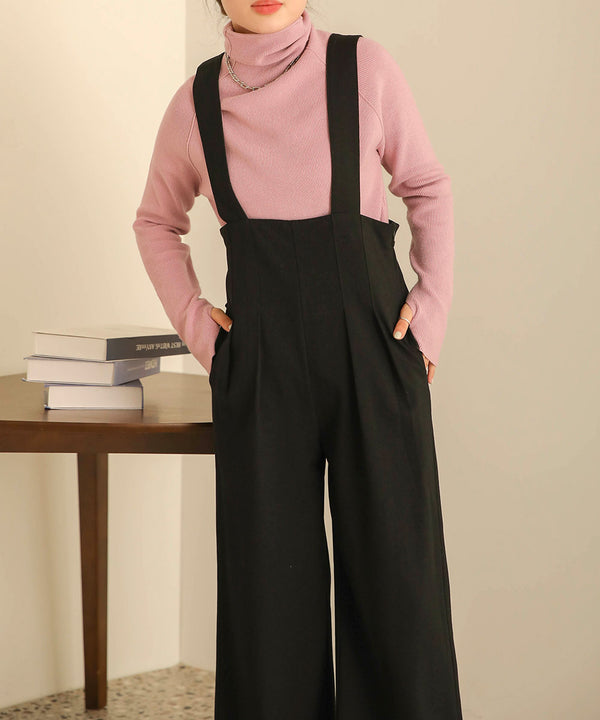 Bab ハイウエストサロペット