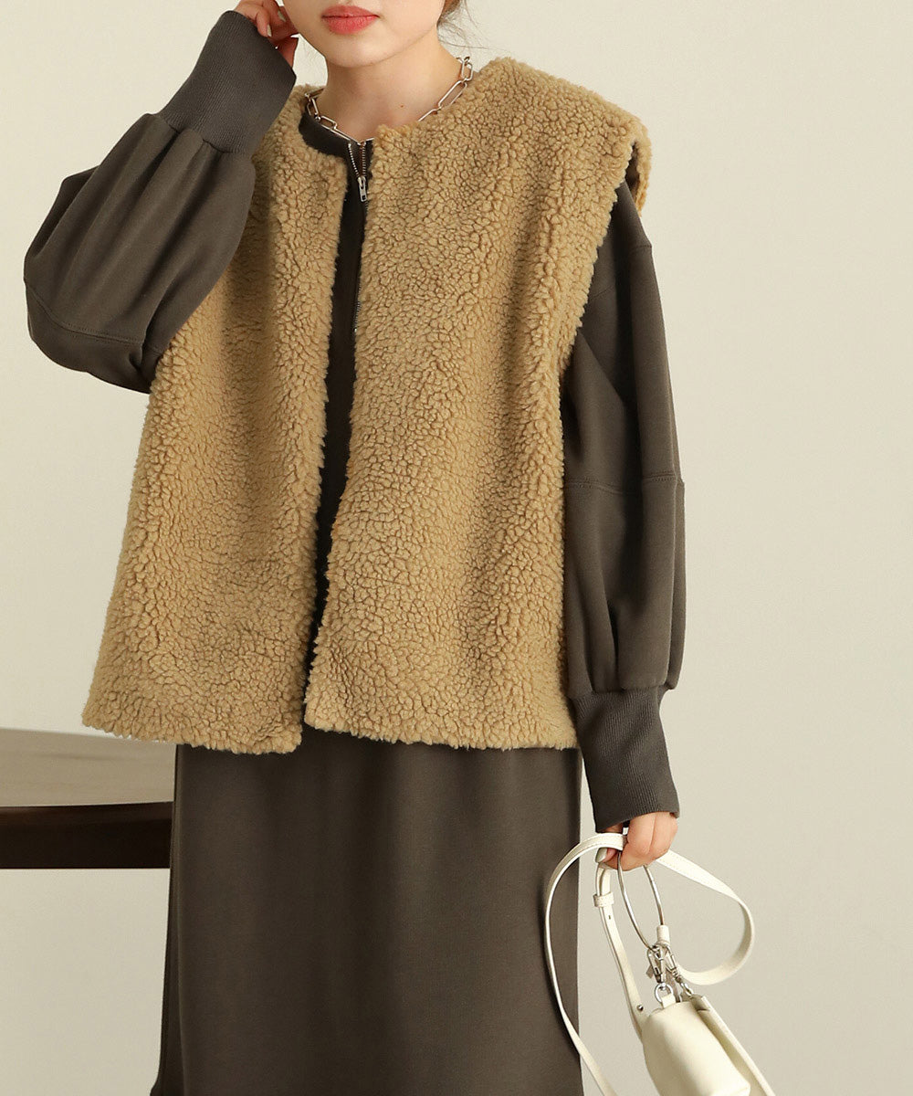 Bab ボアリバーシブルベスト付モッズコート