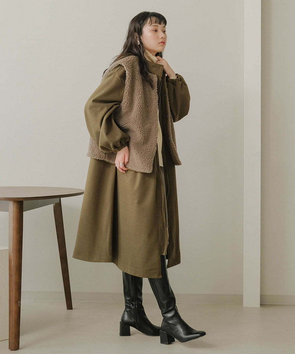 Bab ボアリバーシブルベスト付モッズコート