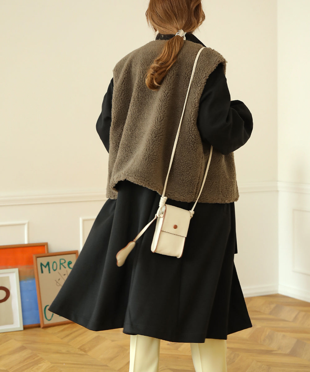 Bab ボアリバーシブルベスト付モッズコート