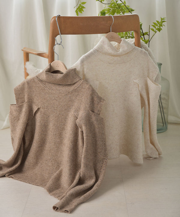 【AYACA×Bab】OPEN SHOULDER KNIT