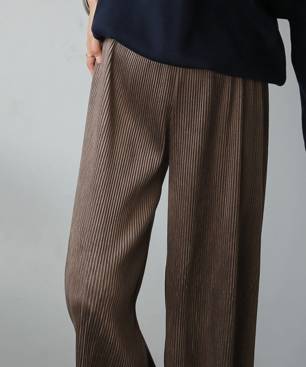 BouJeloud ベロアプリーツパンツ