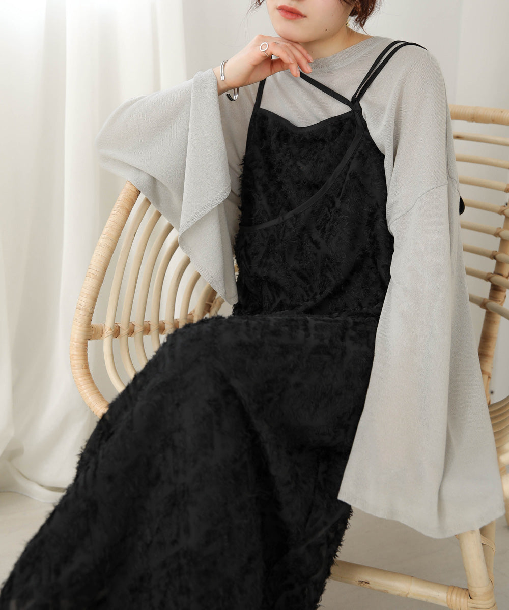 【koko×Bab】SHAGGY CROSS ONEPIECE