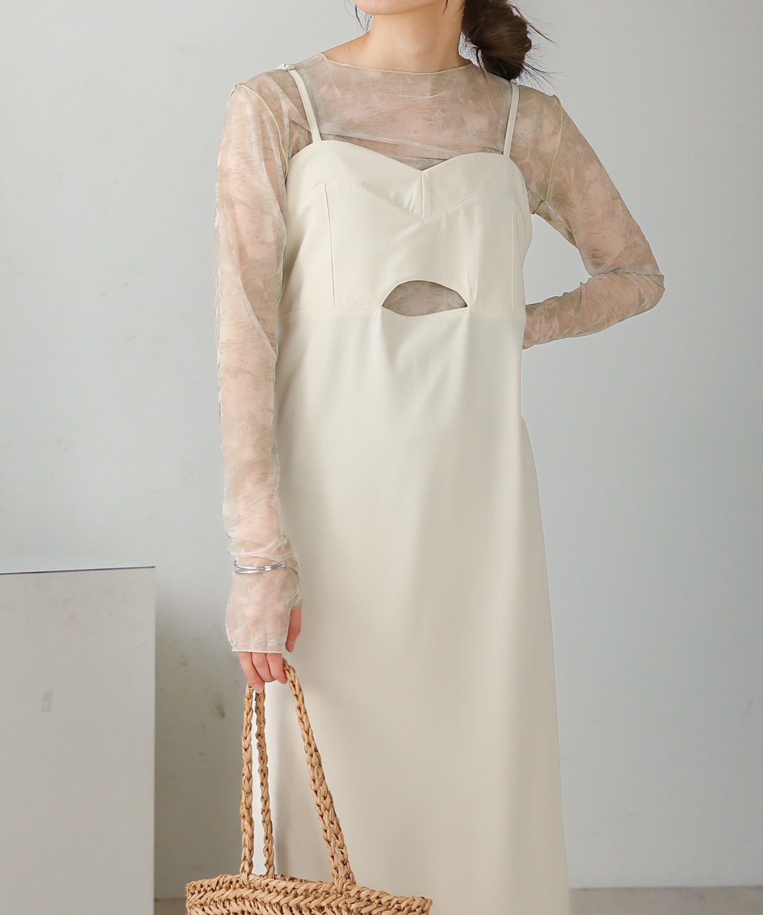 ビスチェキャミワンピース