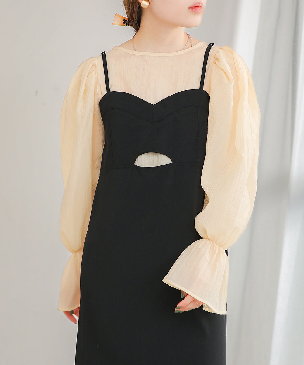 ビスチェキャミワンピース