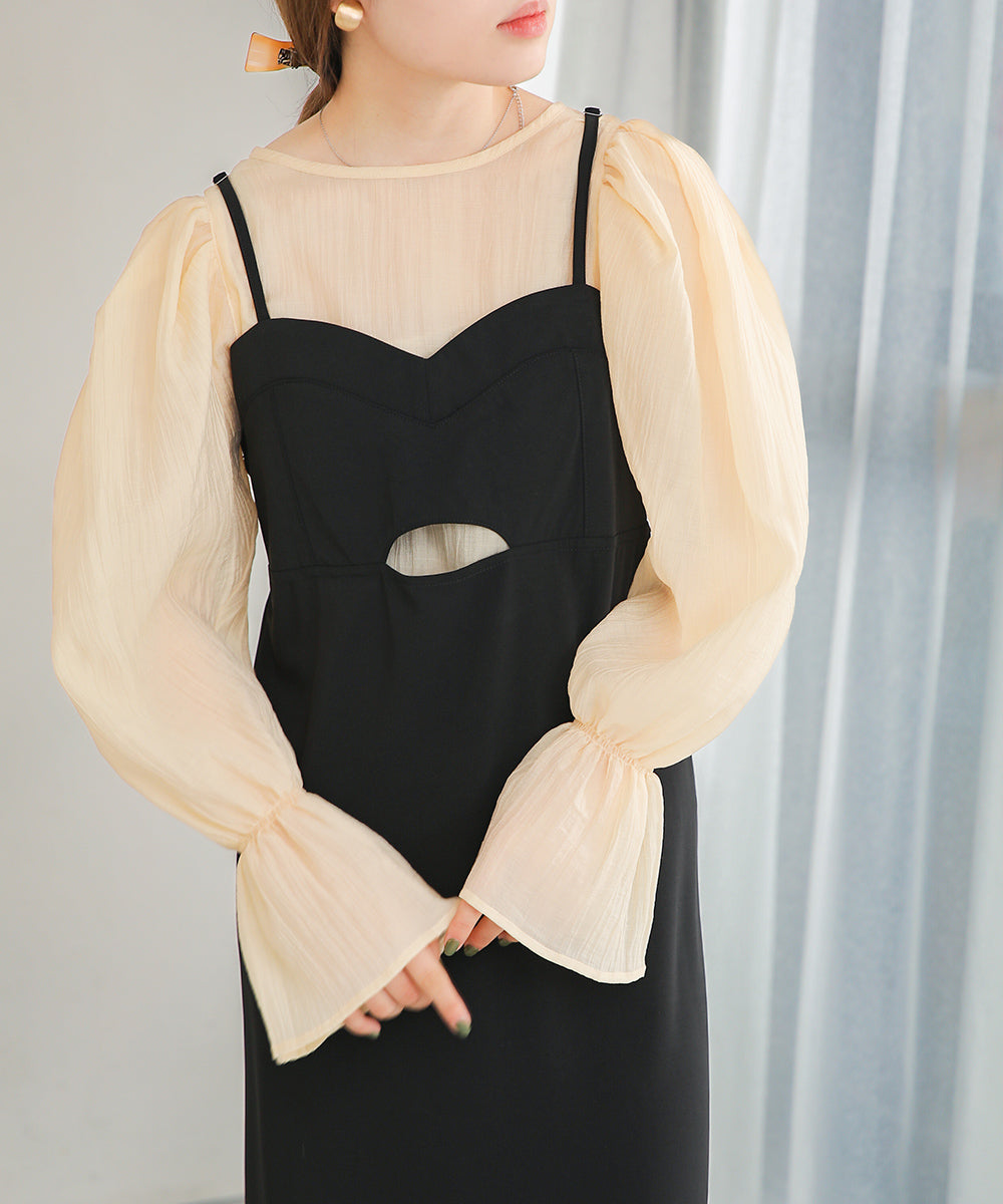 ビスチェキャミワンピース