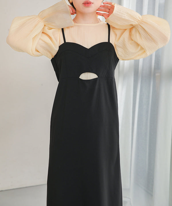 ビスチェキャミワンピース