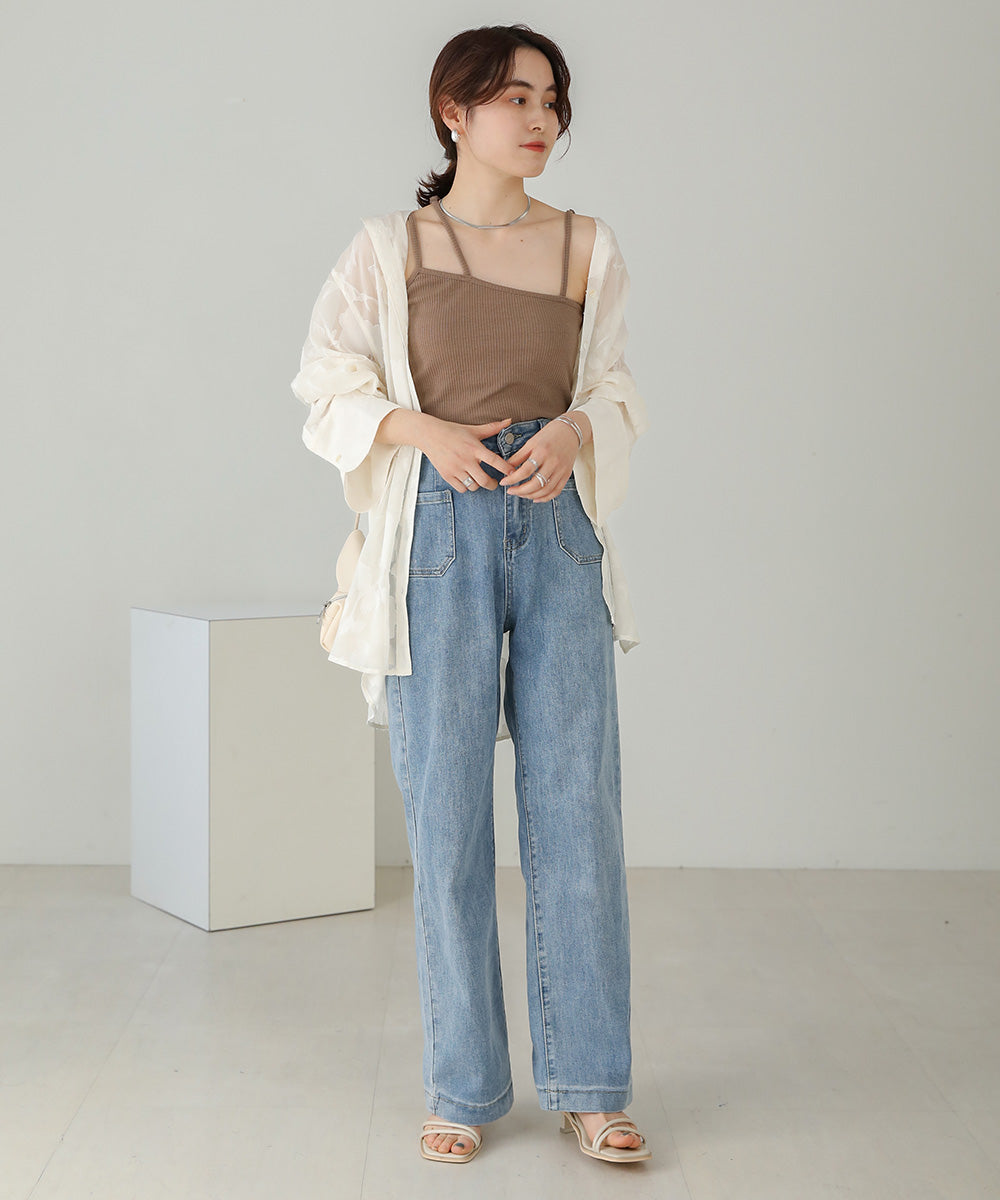 Bab カップ付きアシメキャミソール