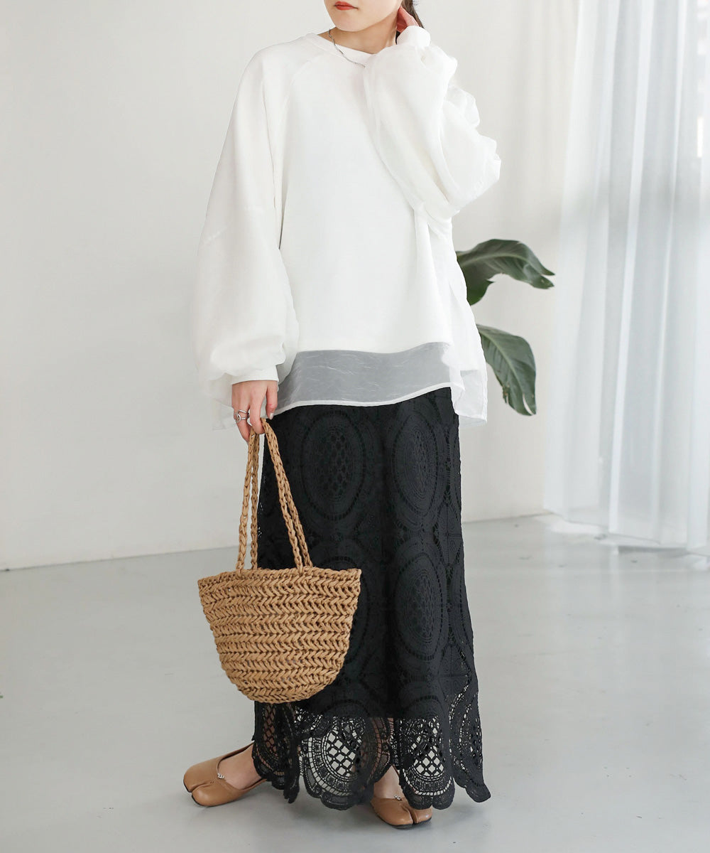 総レースキャミワンピース