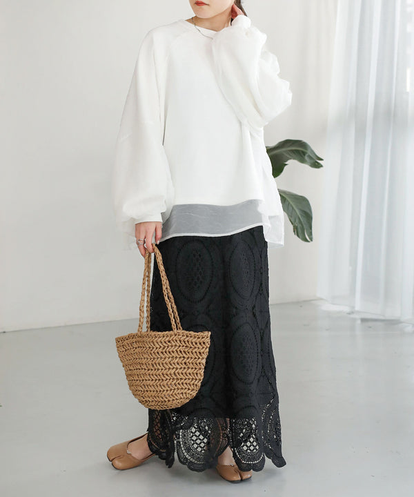 総レースキャミワンピース