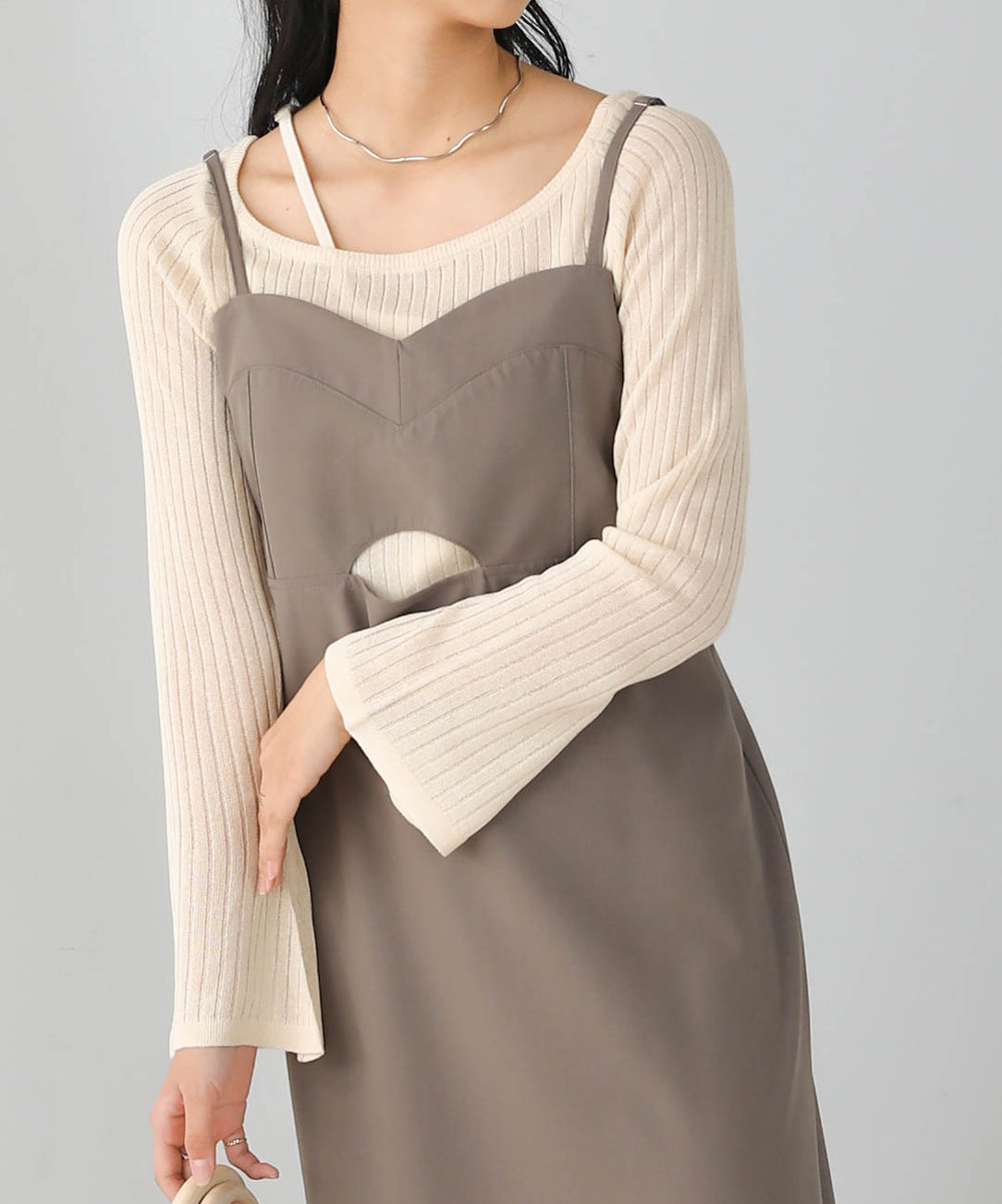 Bab 前後２ＷＡＹレイヤードニットトップス