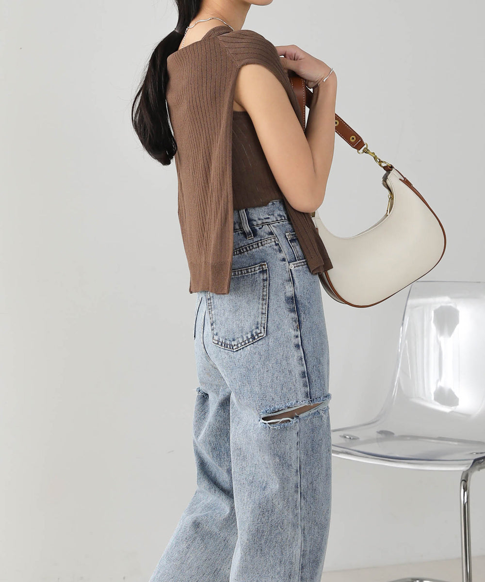 Bab 前後２ＷＡＹレイヤードニットトップス