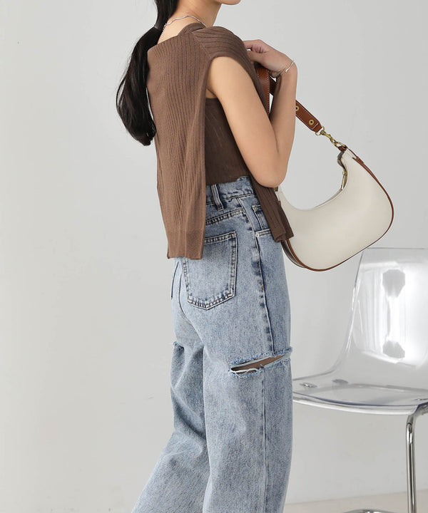 Bab 前後２ＷＡＹレイヤードニットトップス